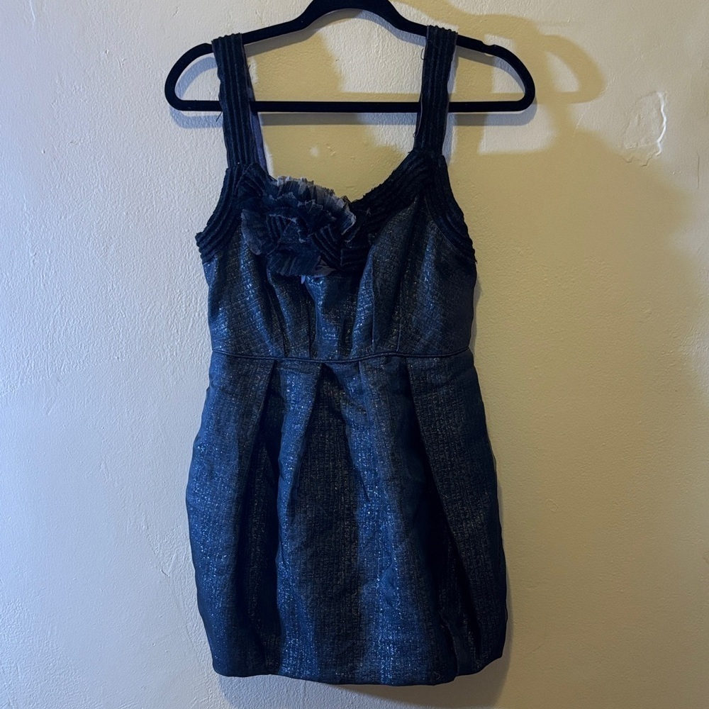 BCBGMaxAzria Shimmering Navy Mini Dress
